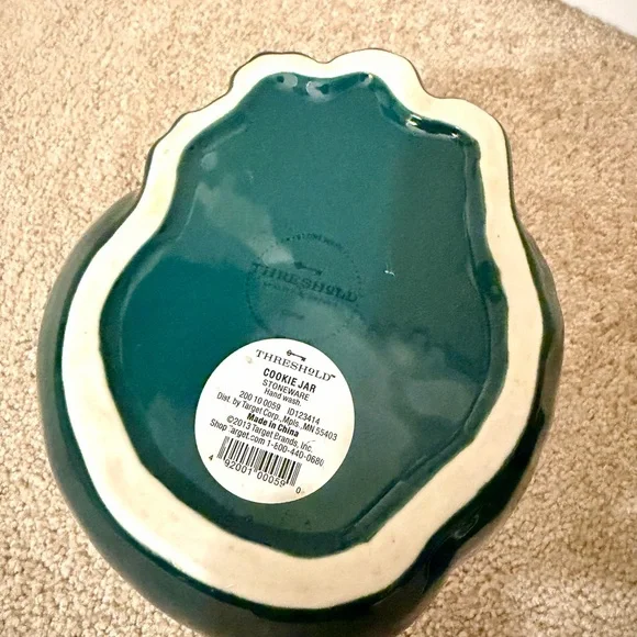 Dark Teal Green Fox Ceramic Cookie Jar - Picture 8 of 9